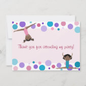 Gymnastics Party Flat Hartelijk dank voor Aqua en Kaart (Voorkant)