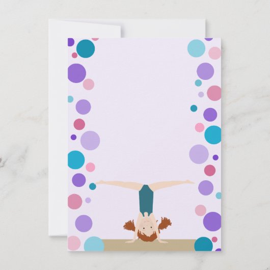 Gymnastics Party Flat Hartelijk dank voor Aqua en Kaart (Achterkant)