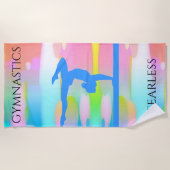 GYMNASTICS PASTEL CAMOUFLAGE BEACH TOWEL! STRANDLAKEN (Voorkant)