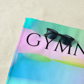 GYMNASTICS PASTEL CAMOUFLAGE BEACH TOWEL! STRANDLAKEN (In situ)