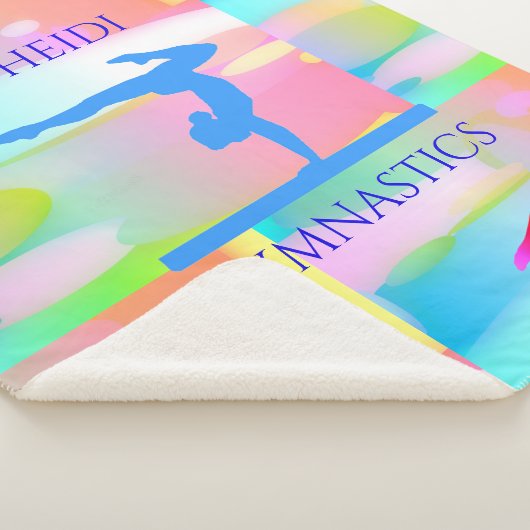GYMNASTICS PASTEL CAMOUFLAGE BLANKET. SHERPA DEKEN (3/4)