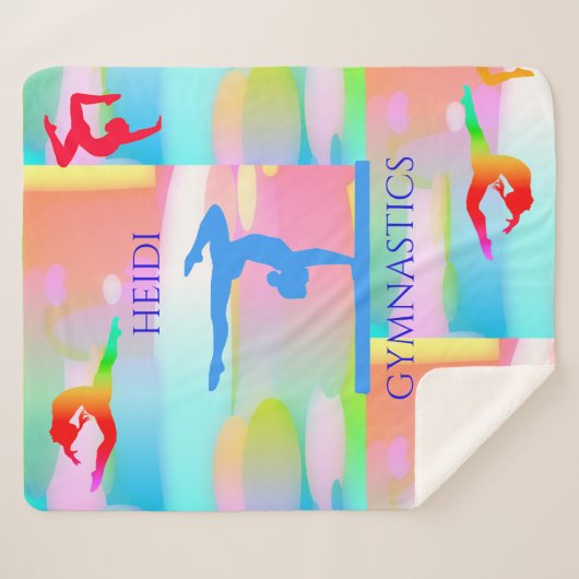 GYMNASTICS PASTEL CAMOUFLAGE BLANKET. SHERPA DEKEN (Voorkant (horizontaal))