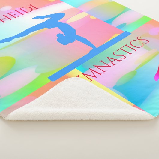 GYMNASTICS PASTEL CAMOUFLAGE BLANKET. SHERPA DEKEN (3/4)