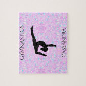 GYMNASTICS pastelpuzzel met gepersonaliseerde naam Legpuzzel (Verticaal)