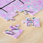 GYMNASTICS pastelpuzzel met gepersonaliseerde naam Legpuzzel (Zijkant)