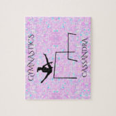 GYMNASTICS pastelpuzzel met gepersonaliseerde naam Legpuzzel (Verticaal)