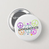 Gymnastics Peace Signs Ronde Button 5,7 Cm (Voorkant /achterkant)