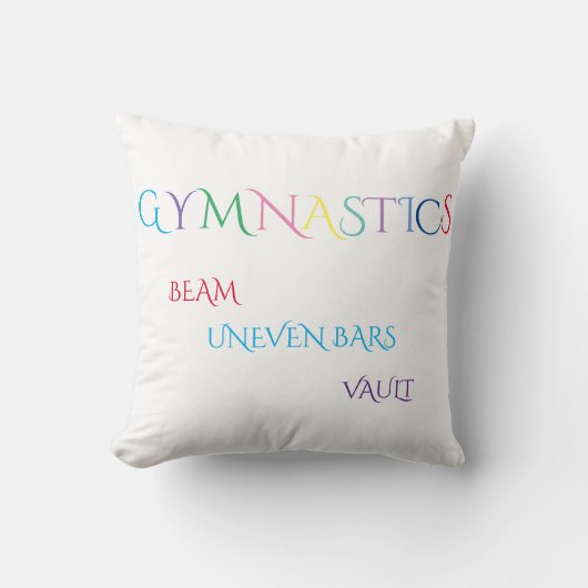GYMNASTICS PILLOW. KUSSEN (Voorkant)