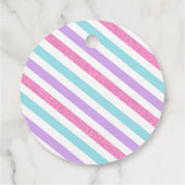 Gymnastics Pink Birthday Party Bedankjes Labels (Achterkant)