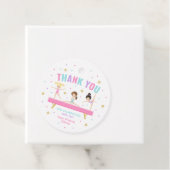 Gymnastics Pink Birthday Party Bedankjes Labels (In situ)