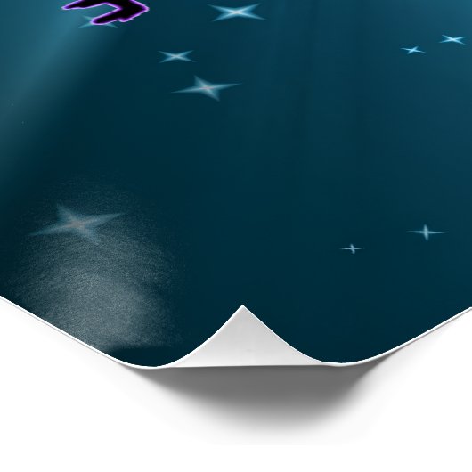 Gymnastics Poster Blue Starburst Gymnastics Pose (Hoek)