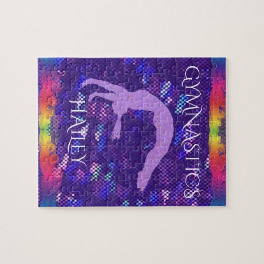 "GYMNASTICS"-puzzel met aangepaste naam. Legpuzzel (Horizontaal)