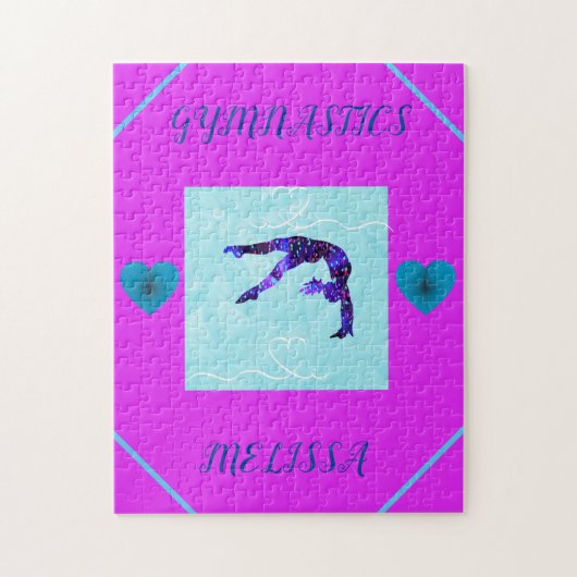 GYMNASTICS-puzzel op maat gemaakt. Legpuzzel (Verticaal)