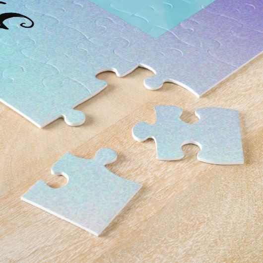 GYMNASTICS PUZZLE met gymnast & douanenaam. Legpuzzel (Zijkant)