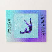 GYMNASTICS PUZZLE met gymnast & douanenaam. Legpuzzel (Horizontaal)