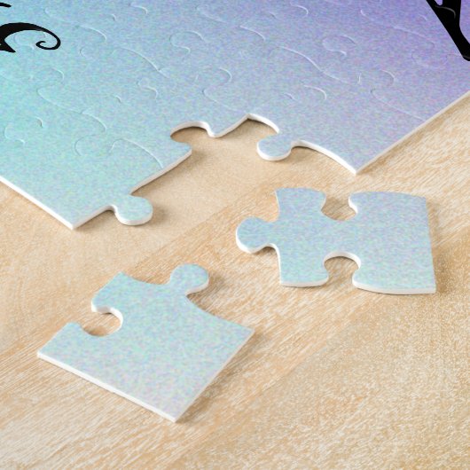 GYMNASTICS PUZZLE met gymnast & douanenaam. Legpuzzel (Zijkant)