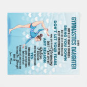 GYMNASTICS QUILT - LAAT VANDAAG DE TROUBELS NIET L FLEECE DEKEN (Voorkant (Horizontaal))