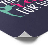 Gymnastics Quote Girl Gymnast Flip off the Bar Poster (Hoek)