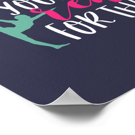 Gymnastics Quote Girl Gymnast Flip off the Bar Poster (Hoek)