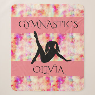 GYMNASTICS SHERPA BLANKET. Persoonlijke naam. Deken