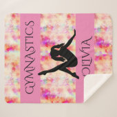 GYMNASTICS SHERPA BLANKET. Persoonlijke naam. Sherpa Deken (Voorkant (horizontaal))