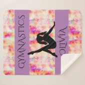GYMNASTICS SHERPA BLANKET. Persoonlijke naam. Sherpa Deken (Voorkant (horizontaal))