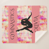 GYMNASTICS SHERPA BLANKET. Persoonlijke naam. Sherpa Deken (Voorkant (horizontaal))