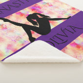GYMNASTICS SHERPA BLANKET. Persoonlijke naam. Sherpa Deken (3/4)
