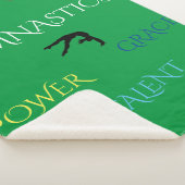 GYMNASTICS SHERPA GROTE BLANKET in groen. Sherpa Deken (3/4)