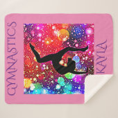 GYMNASTICS SHERPA MEDIUM BLANKET MET NAAM. DEKEN (Voorkant (horizontaal))