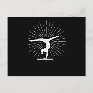 Gymnastics Silhouette Funny Gymnast Sport Briefkaart