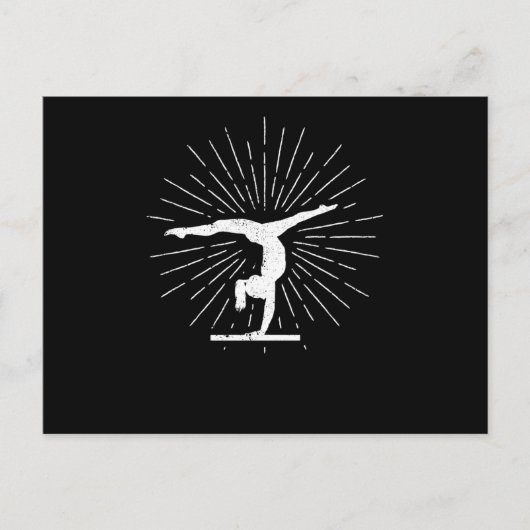 Gymnastics Silhouette Funny Gymnast Sport Briefkaart (Voorkant)