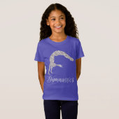 Gymnastics Silver Shimmer T-Shirt (Voorkant volledig)