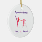 Gymnastics Sisters Ceramic Ornament (Rechts)