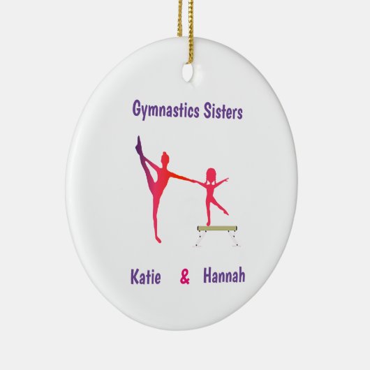 Gymnastics Sisters Ceramic Ornament (Rechts)