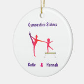 Gymnastics Sisters Ceramic Ornament (Links)