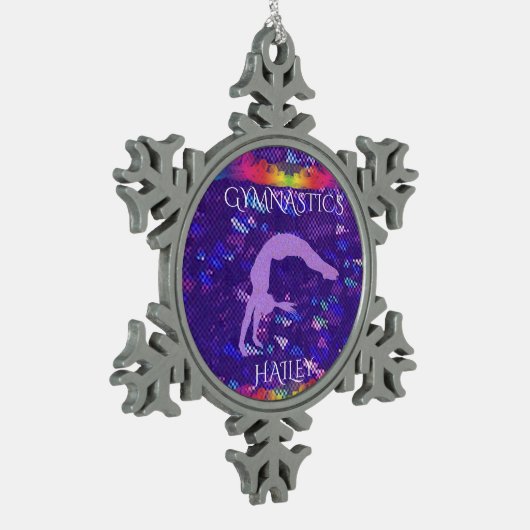 "GYMNASTICS" SNOWFLAKE ORNAMENT met aangepaste naa (Links)