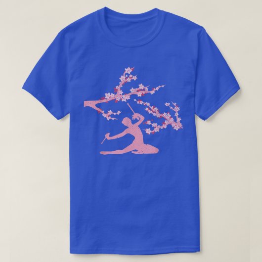Gymnastics Sport Sakura Cherry Blossom Acrobat Gym T-shirt (Design voorkant)