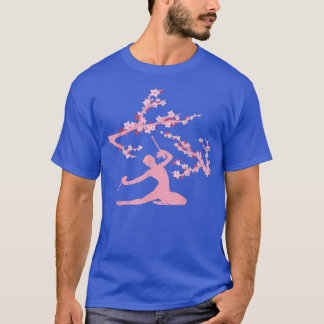 Gymnastics Sport Sakura Cherry Blossom Acrobat Gym T-shirt