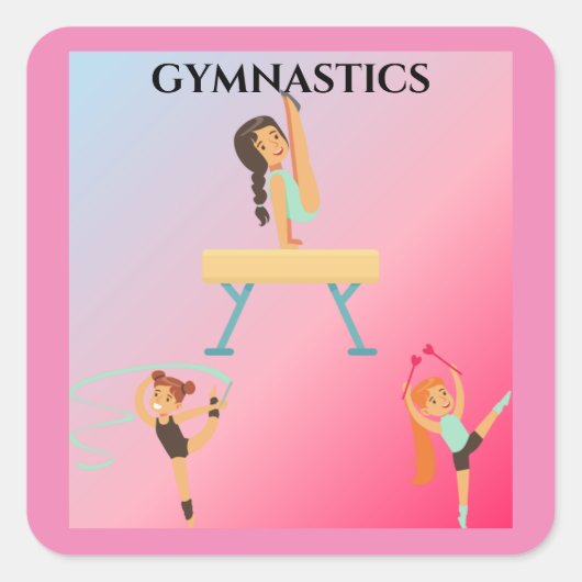 Gymnastics stickers for girl's. (Voorkant)