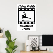 Gymnastics Stunts Poster (Thuiskantoor)