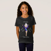 Gymnastics Turquoise Stripe, Blue Eyes, Blue Leo T-shirt (Voorkant volledig)