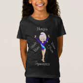 Gymnastics Turquoise Stripe, Blue Eyes, Blue Leo T-shirt (Voorkant)