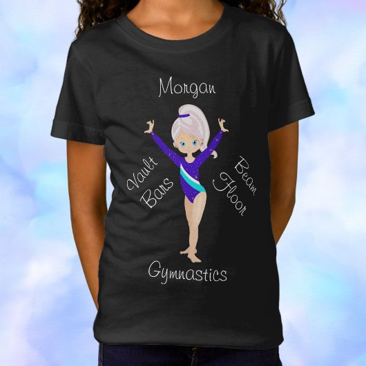Gymnastics Turquoise Stripe, Blue Eyes, Blue Leo T-shirt
