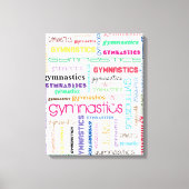 Gymnastics Typography Stretched Canvas Print (Voorkant)