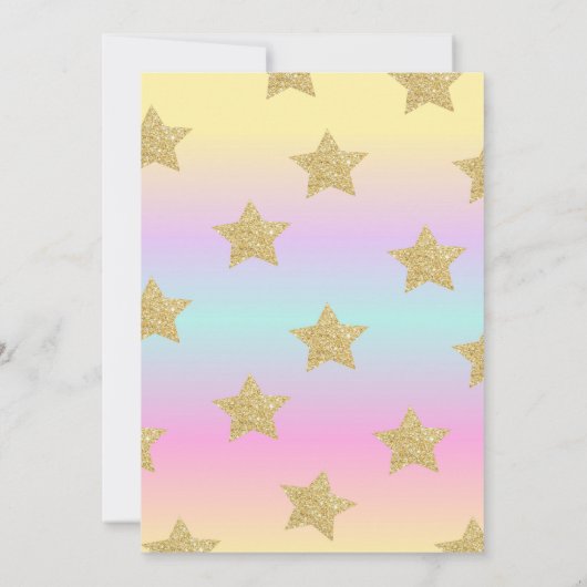 Gymnastics Unicorn Invitation Unicorn Kaart (Achterkant)