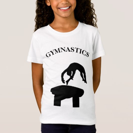 Gymnastics Vault met de naam Girls T-Shirt (Voorkant)