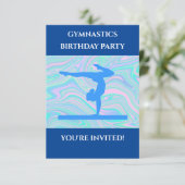 "GYMNASTICS"-verjaardagsuitnodigingen voor meisjes (Staand voorkant)