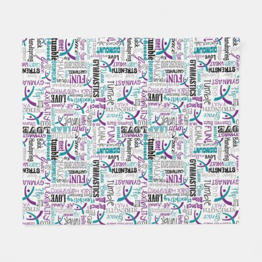 GYMNASTICS VOLLEDIG QUILT FLEECE DEKEN (Voorkant (Horizontaal))