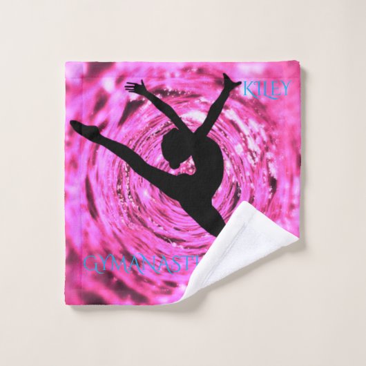 GYMNASTICS wasdoek met een persoonlijke naam. Washandje (Wasdoekje)